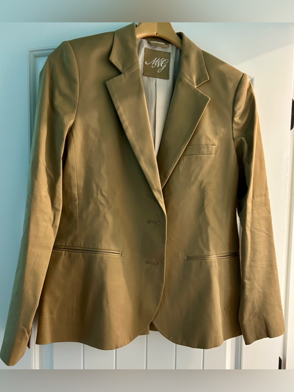 Mango Tan Single-Breasted Women's Blazer